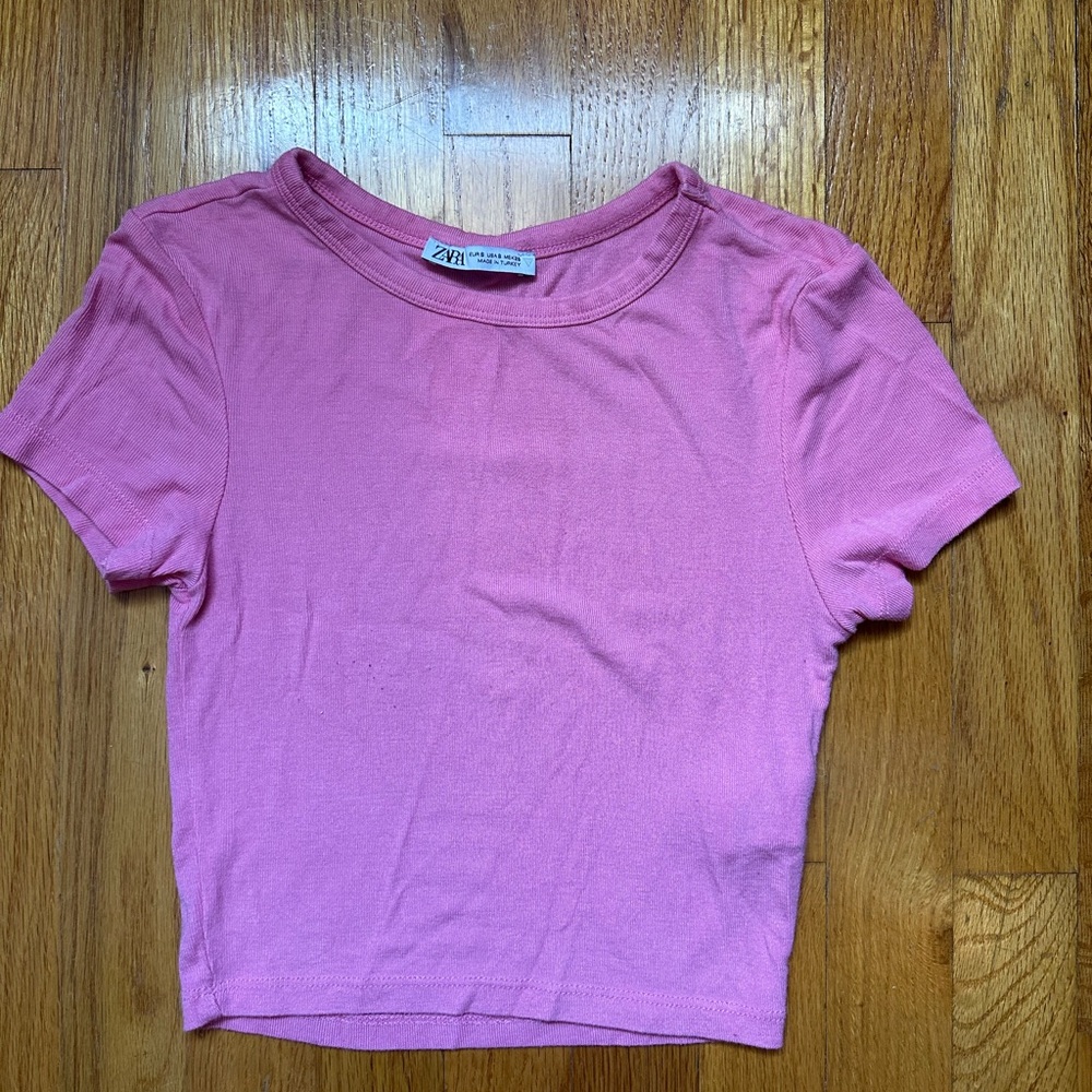 Zara Pink Crop Top Chic Style